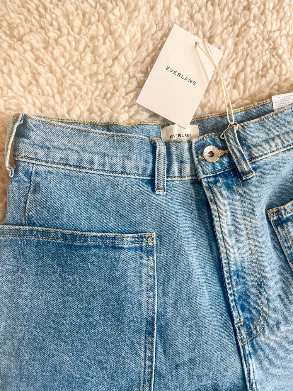 Everlane Gardener Barrel Leg Light Blue Women’s Jeans Size 26 NWT - Picture 2 of 9